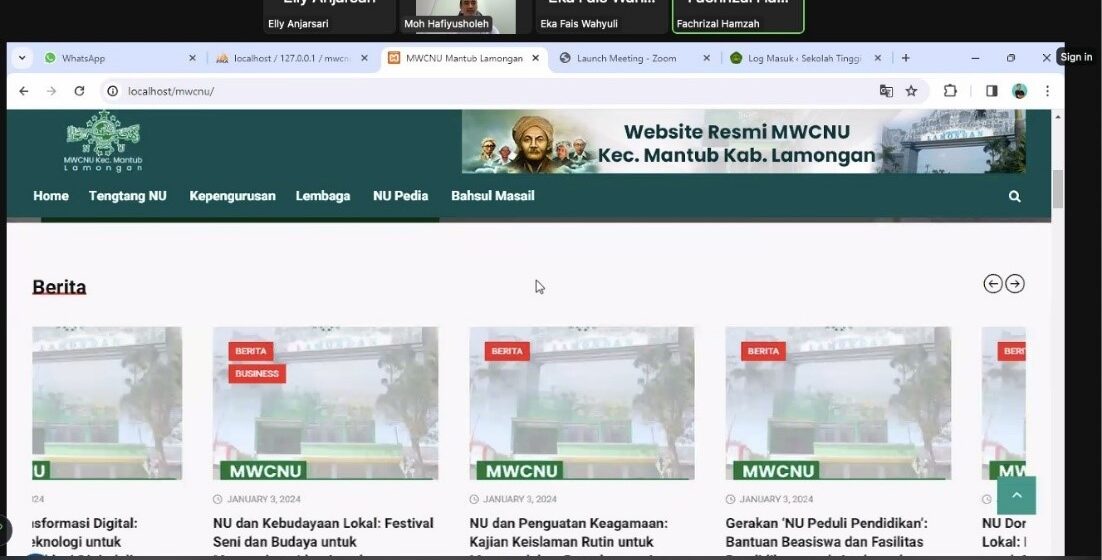 LPTNU Kec. Mantup Melakukan Rapat Koordinasi Pembuatan Website sebagai Realisasi Program Kerja